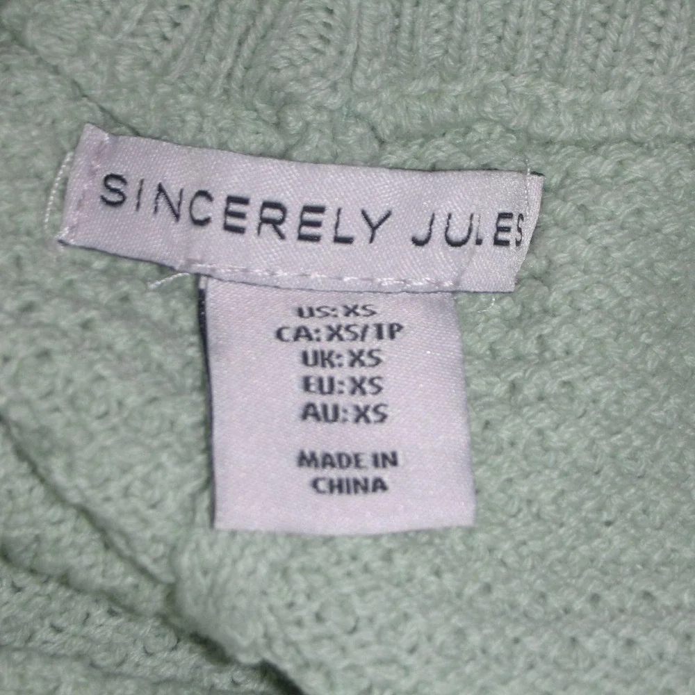Sincerely Jules Mint Green Knit Lounge Set Matching Waffle Knit Cottagecore XS M